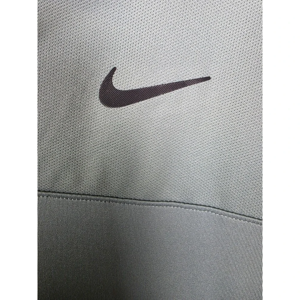 Nike Golf Dri‎ Fit Mens L Gray Short Sleeve Polo OakTree Logo PGA